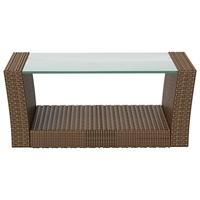 16-delige Loungeset met kussens poly rattan bruin - thumbnail