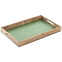 Dienblad Home ESPRIT Groen Natuurlijk Mangohout 43,5 X 27 X 4,5 CM - thumbnail