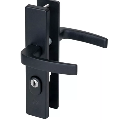 Nemef 3417-2-ZW | 72mm | Blister | Veiligheidsdeurbeslag | SKG* | Nemef Design | Langschild zwart - 9341721790