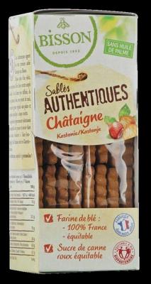 Bisson Authentieke zandkoekjes met kastanje bio 180 Gram