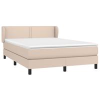 Boxspring met matras kunstleer cappuccinokleurig 140x200 cm - thumbnail