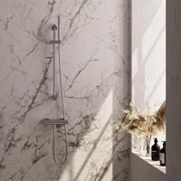 BRAUER Stripe Opbouw Douche Thermostaatkraan - SET 01 - glijstang - staaf handdouche - doucheslang - RVS-kleurig geborsteld PVD 5-NG-345 - thumbnail