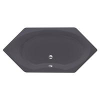 Ligbad Inbouw Xenz Orona Hoekbad 1-2 Persoons Duobad 90x190x50cm Acryl Antraciet Mat met Poten - thumbnail
