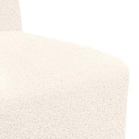 Fauteuil 55 cm gekrulde wolachtige stof crmekleurig - thumbnail