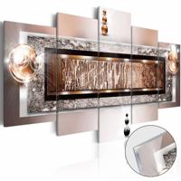 Afbeelding op acrylglas - Kaneel Rock, Bruin, 5luik - thumbnail