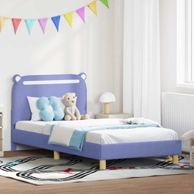 Bedframe voor kinderen met hoofdbord Jeans Blauw 80 x 200 cm
