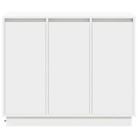 LED Sideboard Wit 90 x 32 x 75 cm Bewerkt hout - thumbnail