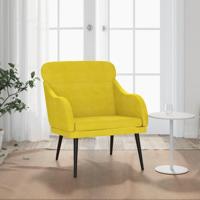 Fauteuil 63x76x80 cm fluweel geel - thumbnail