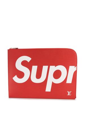 Louis Vuitton x Supreme pre-owned Jules GM clutch - Red