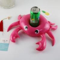 3 stuks krab vorm opblaasbare drijvende Drink Coaster middelste ring diameter: 7 5 cm - thumbnail
