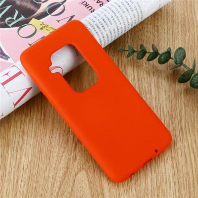 Effen kleur Liquid silicone schokbestendig volledige dekking Case voor Motorola One zoom (rood)