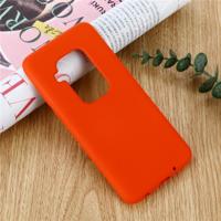 Effen kleur Liquid silicone schokbestendig volledige dekking Case voor Motorola One zoom (rood) - thumbnail