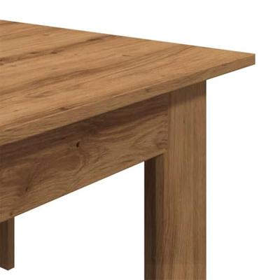 Salontafel 100x60x42 cm bewerkt hout artisanaal eikenkleur