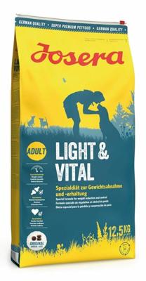 JOSERA Light & Vital (1 x 12,5 kg) | Hondenvoer met laag vetgehalte | Super Premium droogvoer voor volwassen honden | 1 stuk verpakt