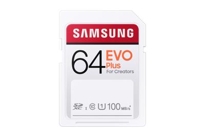 Samsung EVO Plus flashgeheugen 64 GB SDHC UHS-I Klasse 10 Samsung EVO Plus flashgeheugen 64 GB SDHC UHS-I Klasse 10