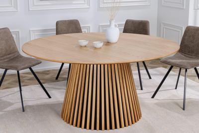 Ronde eettafel VALHALLA WOOD 140cm naturel eiken kolomvoet - 43431