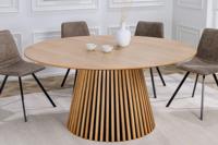 Ronde eettafel VALHALLA WOOD 140cm naturel eiken kolomvoet - 43431 - thumbnail