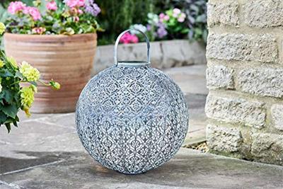 Solar Lantern Jumbo Damasque in openwork metal
