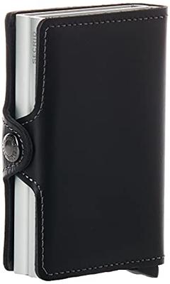 Secrid Twinwallet Vintage Portemonnee Zwart Aluminium, Leer