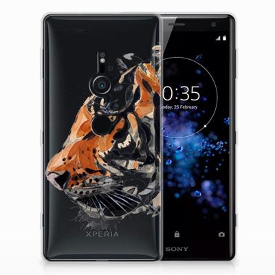 Hoesje maken Sony Xperia XZ2 Watercolor Tiger