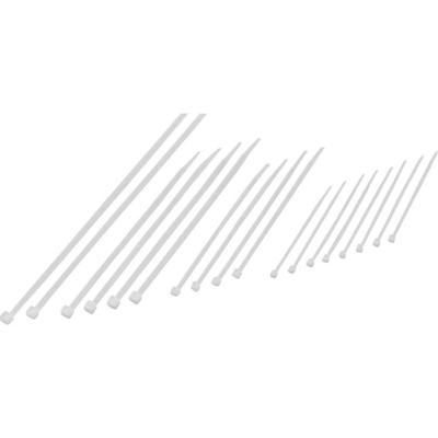 TRU COMPONENTS 1571248 Kabelbinder 100 mm, 150 mm, 200 mm, 250 mm 2.50 mm Natuur 200 stuk(s)