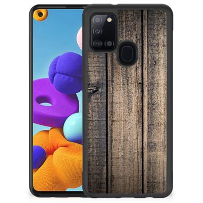 Samsung Galaxy A21s Grip Case Steigerhout Samsung Galaxy A21s Grip Case Steigerhout