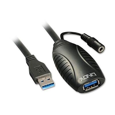 LINDY 43156 10m USB 3.0 actieve verlengkabel, zwart