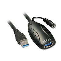 LINDY 43156 10m USB 3.0 actieve verlengkabel, zwart - thumbnail