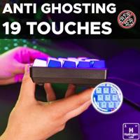 Gamingtoetsenbord - THE G-LAB - KEYZ-HYDRO-BWR/FR - 60% membraan 3 hoofdkleuren Blauw-Wit-Rood - thumbnail