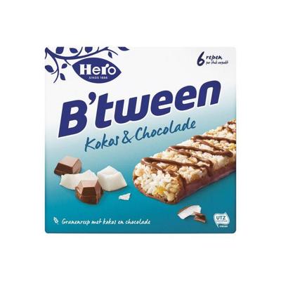 Tussendoortje hero b'tween kokos chocolade 6pack Tussendoortje hero b'tween kokos chocolade 6pack