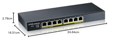 Zyxel GS1900-8HP v3 PoE Managed L2 Gigabit Ethernet (10/100/1000) Power over Ethernet (PoE) Zwart - thumbnail