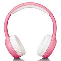 Lenco HPB-110 Bluetooth hoofdtelefoon voor kinderen, Bluetooth 5.0-85db, 250mAh, handsfree-functie, micro-USB, opvouwbaar, met stickers, roze effen - thumbnail