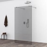 Wiesbaden Slim Inloopdouche Rookglas 100x200cm - Nano Coating - thumbnail