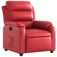 Fauteuil verstelbaar kunstleer rood - thumbnail