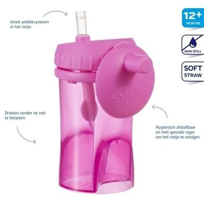 Anti lek rietjes beker assorti