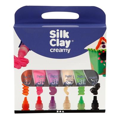 Creativ Company Silk clay creamy extra kleuren, 6x35ml