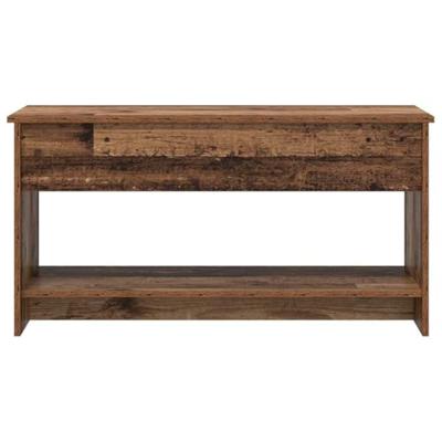 Salontafel met plank met opslag Oud hout 102 x 50 x 52.5 cm Bewerkt hout