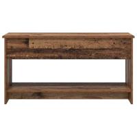 Salontafel met plank met opslag Oud hout 102 x 50 x 52.5 cm Bewerkt hout - thumbnail