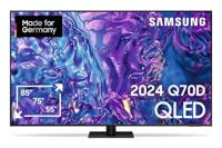 Samsung QLED 4K Q70D 55 inch tv met AI Quantum 4K processor, AI 4K afkomst, Samsung Tizen OS, Motion Xcelerator 120Hz, Smart TV, KI TV, GQ55Q70DATXZG, Duits model [2024] - thumbnail