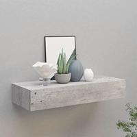 VidaXL Wandschap met lade 60x23,5x10 cm mdf betongrijs - thumbnail