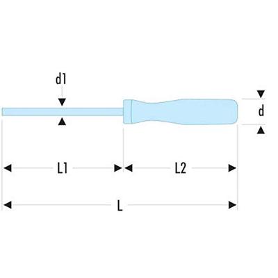 Facom schroevendraaier sleuf - gefreesd bled 2x40 - AR.2X40