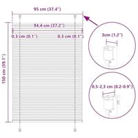 Pliss rolgordijn 95x150 cm stofbreedte 94,4 cm polyester blauw - thumbnail