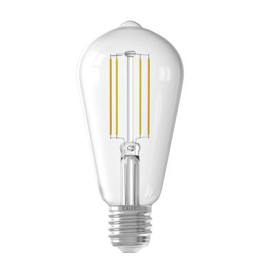 CALEX - LED Lamp - Smart LED ST64 - E27 Fitting - Dimbaar - 7W - Aanpasbare Kleur CCT - Transparant Helder