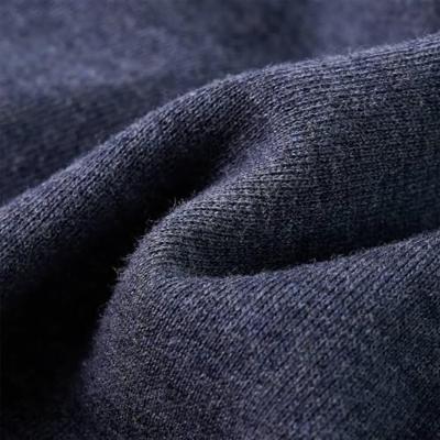 Kindervest met capuchon en rits 116 gemleerd donkerblauw Kindervest met capuchon en rits 116 gemleerd donkerblauw