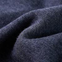 Kindervest met capuchon en rits 116 gemleerd donkerblauw - thumbnail