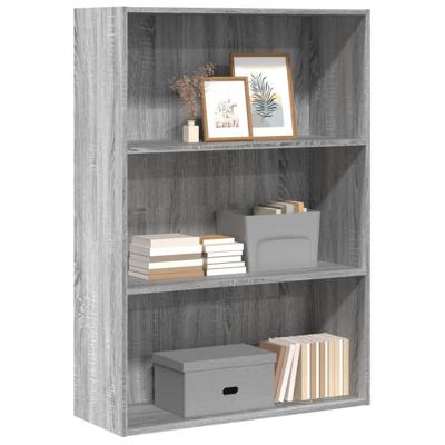 Boekenkast 80x30x114 cm bewerkt hout grijs sonoma eikenkleurig Boekenkast 80x30x114 cm bewerkt hout grijs sonoma eikenkleurig