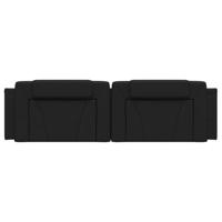 Hoofdbordkussen 180 cm kunstleer zwart - thumbnail