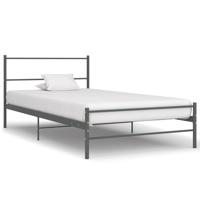 VidaXL Bedframe metaal grijs 90x200 cm - thumbnail