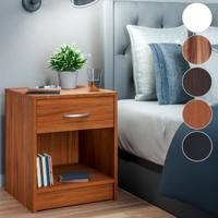 Nachtkastje met Lade in Donkerbruin - thumbnail