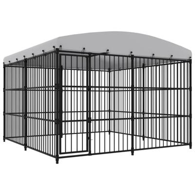 Hondenkennel voor buiten met dak 300x300x210 cm